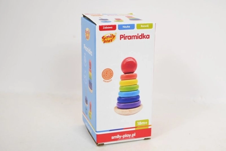 Smily Play houten stapelpiramide (tuimelaar)