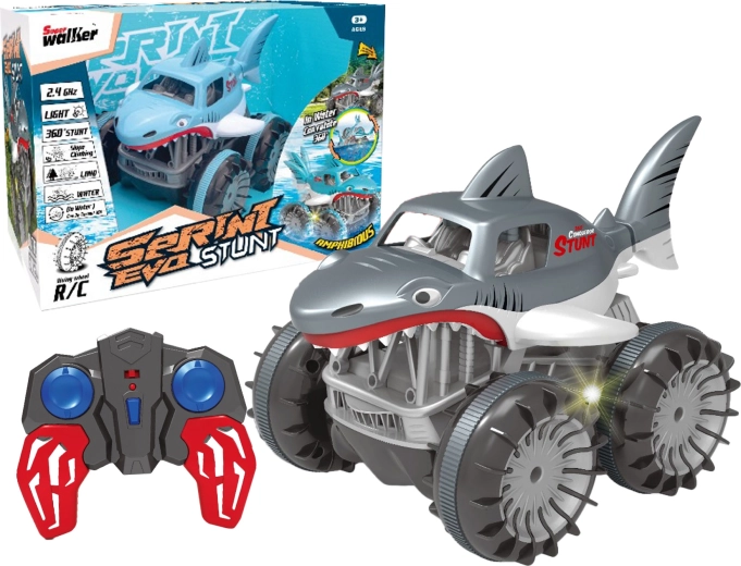 R/C amfibische stuntauto Haai 4WD 2,4 GHz