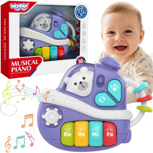 WOOPIE BABY interactieve muziekpiano in de vorm van een boot