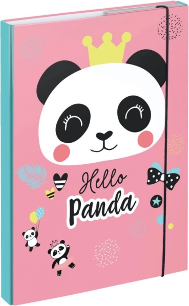 Mappen voor schoolschriften A4 met panda-motief