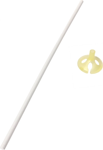 Papieren ballonstok 31 cm met dopje eco - 1 set