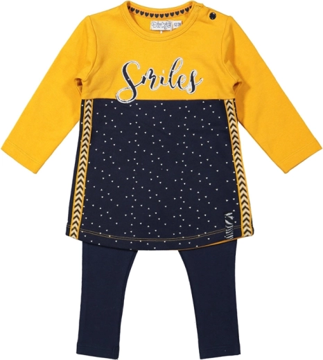 Dirkje set jurkjes en leggings voor meisjes geel