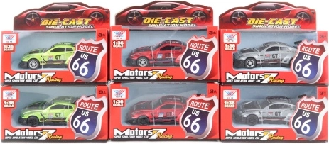 Metalen speelgoedautootje met terugtrekmechanisme 11 cm