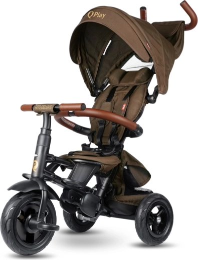 Qplay driewieler Rito deluxe rubber bruin