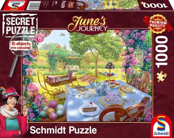 Schmidt Secret Puzzle June's Journey: Thee in de tuin 1000 stukjes