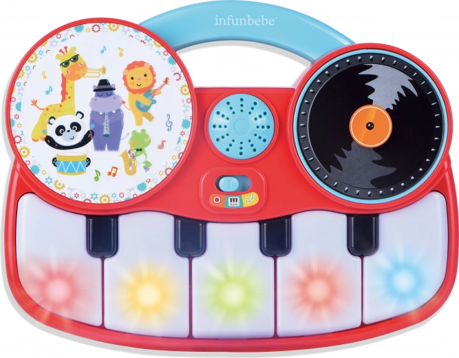 Interactieve kinderpiano met licht- en geluidseffecten 22 × 17 cm