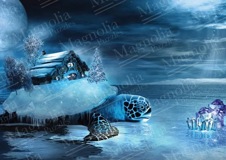 Puzzel huis en schildpad 1000 stukjes