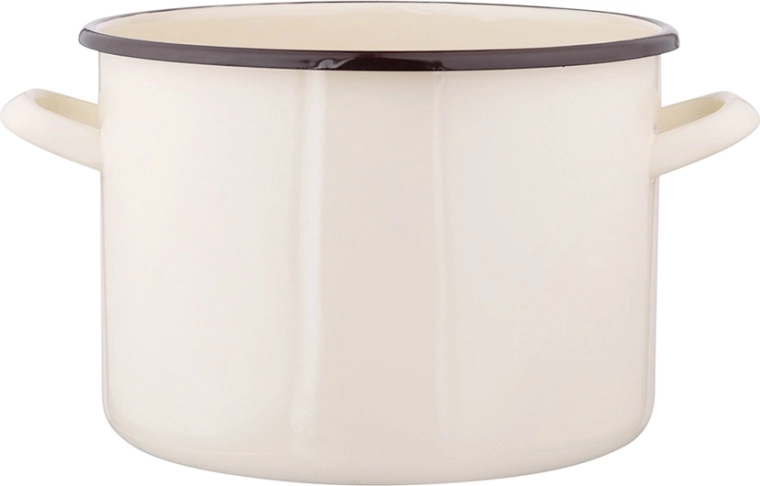 Silesia geëmailleerde pan 3,3 l, 18 cm, crèmekleurig
