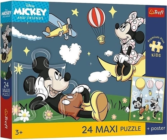 Puzzle maxi premium plus pro voor kinderen Mickey Mouse – Muizenvrienden (24 stukjes)