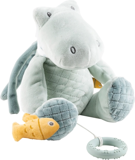 Nattou muzikaal pluchen krokodil met bijtspeeltje Romeo 30 cm