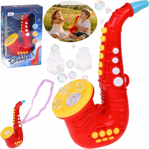 Bellenblaas-saxofoon voor kinderen met geluid en licht