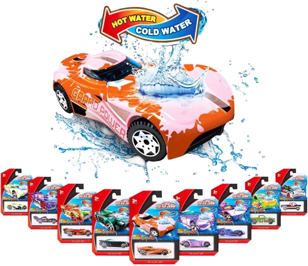 Metalen sportauto met kleurverandering