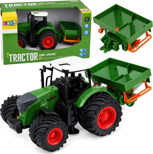 Landbouwtractor met zaaimachine 1:24 met rubberen banden