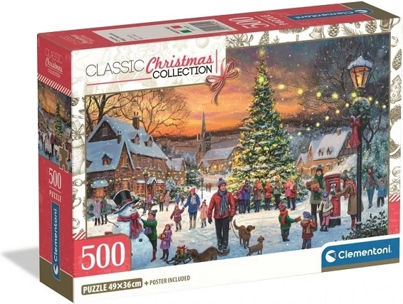Clementoni kerstpuzzel Christmas Magic Moments 500 stukjes