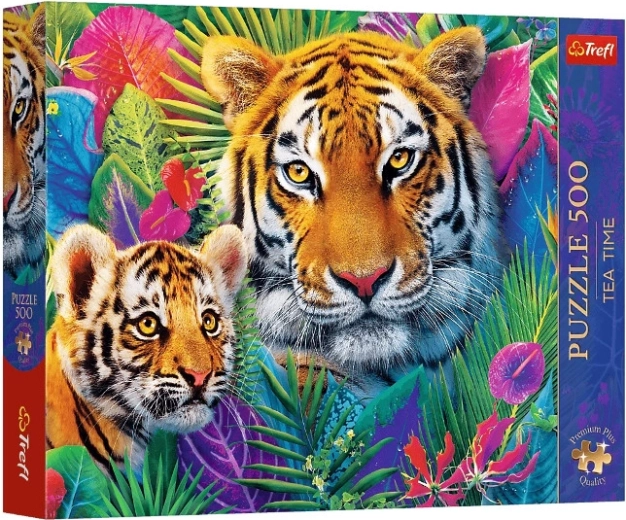 Puzzle Premium Plus 500 Tea time – tijgers in de jungle