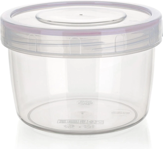 Hermetische ronde doos LARA 0,5 l kunststof