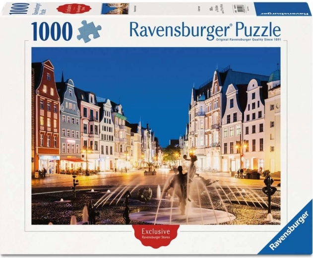 Ravensburger puzzel Rostock bij nacht 1000 stukjes