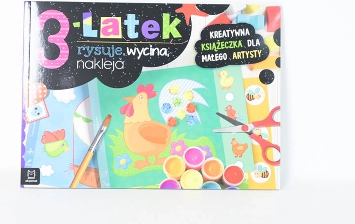 3-jarige tekent, knipt en plakt – creatief werkboek