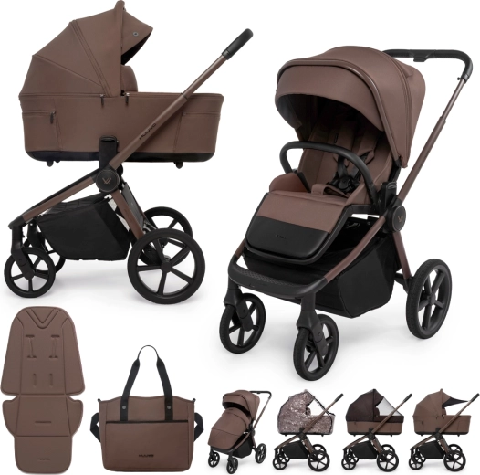 Muuvo Fold combinatiewagen 2-in-1 dark chocolate