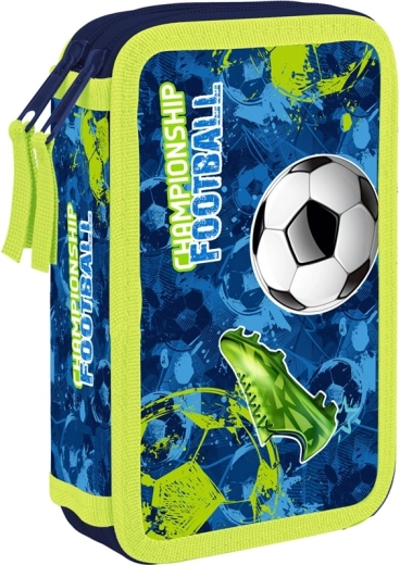 Dubbeldeks schooletui voetbal – leeg