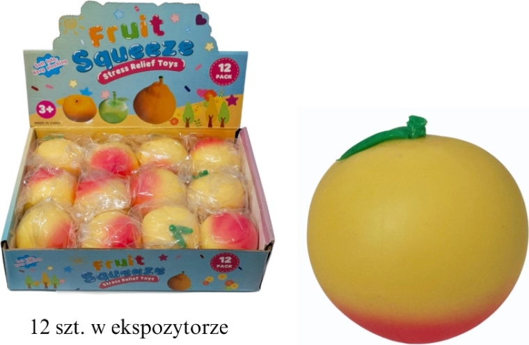 Gniotek owoc – knijpbare antistressspeelgoed met fruitmotief