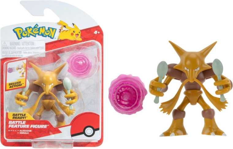 Pokémon Alakazam – beweegbaar Battle Feature-figuur 11 cm (Jazwares)