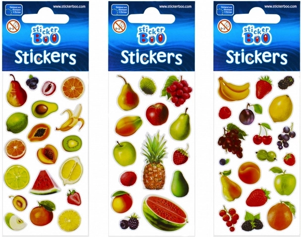 Stickers met fruitmotief - 1 stuk