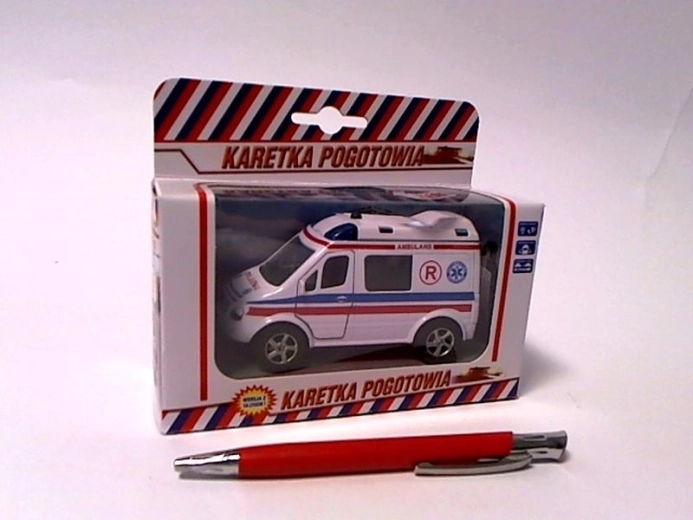 Ambulancebusje van 11 cm met geluid en licht