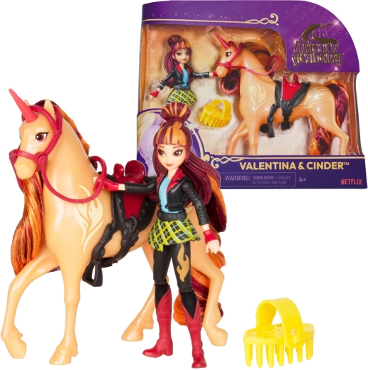 Unicorn Academy Valentina en Cinder – figuur van meisje en eenhoorn met accessoires
