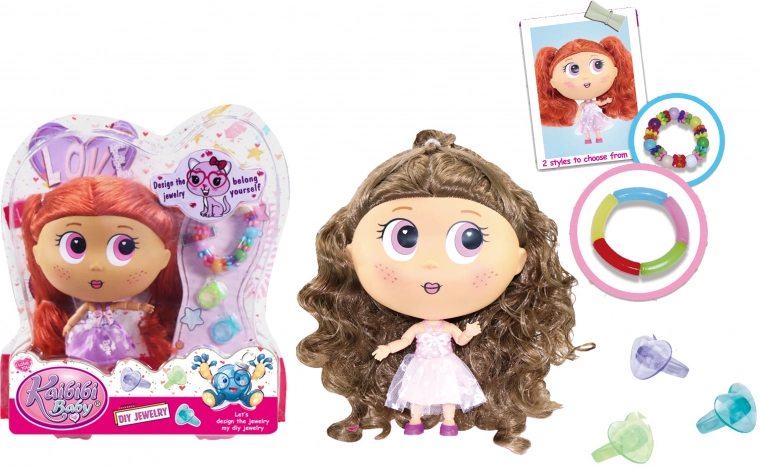 Pop met accessoires en armband 18 cm