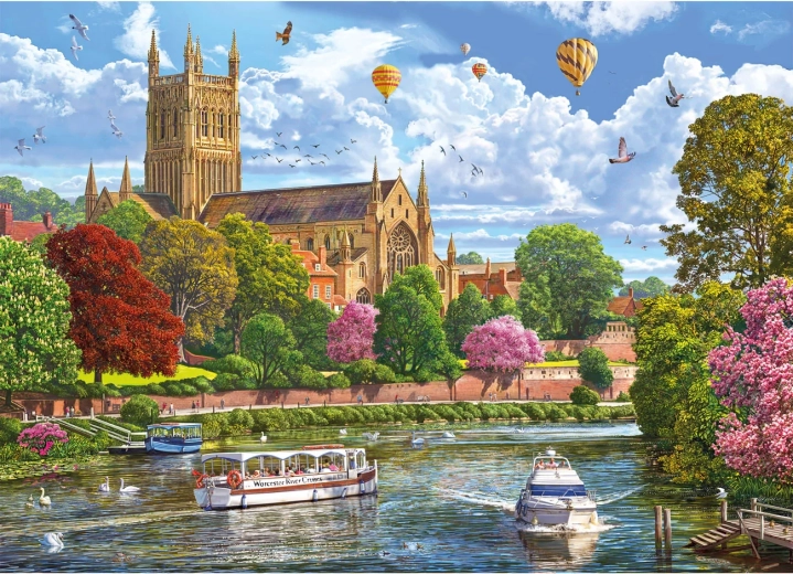 Gibsons puzzel Uitzicht op Worcester 1000 stukjes
