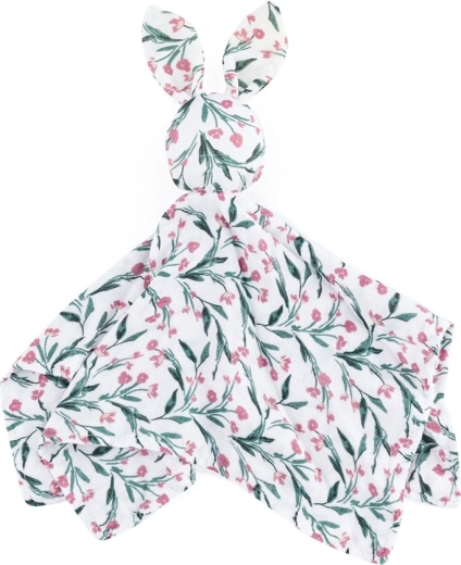 Bamboe mousseline knuffeldoekje Hugo Pink Meadow PETITE&MARS