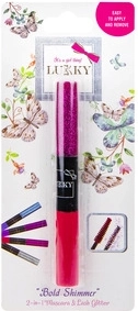 Lukky 2-in-1 mascara en glitters voor wimpers
