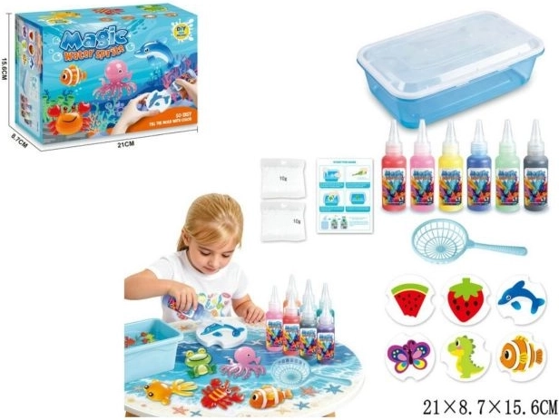Creatieve set zeedieren