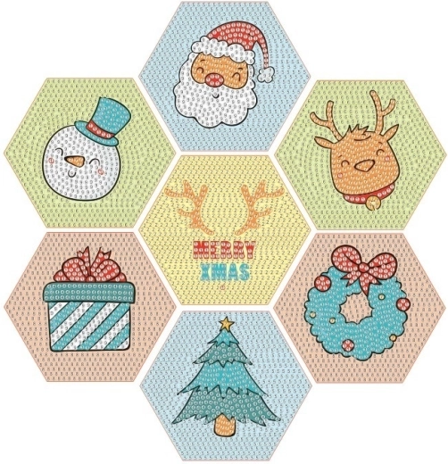 2Kids Toys diamant schilderen – kerstonderzetters (DIY-set)