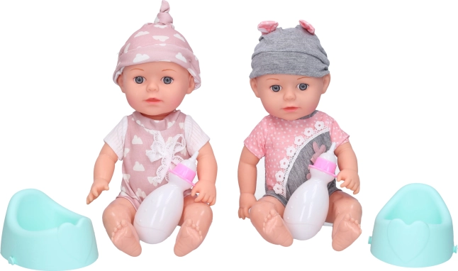 Baby met potje en fles