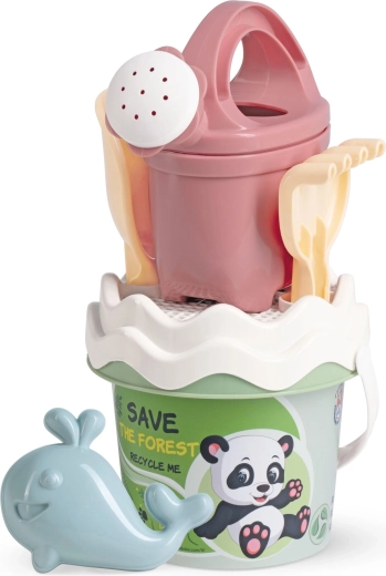 Pastelkleurige gerecyclede zandset met gieter – klein