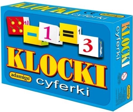 Adamigo afbeeldingsblokjes met cijfers (12 stukjes)