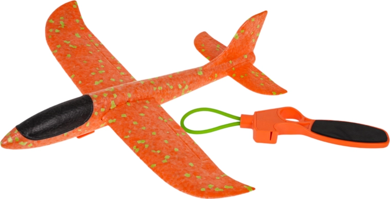Schuimwerpvliegtuig met handkatapult – Oranje