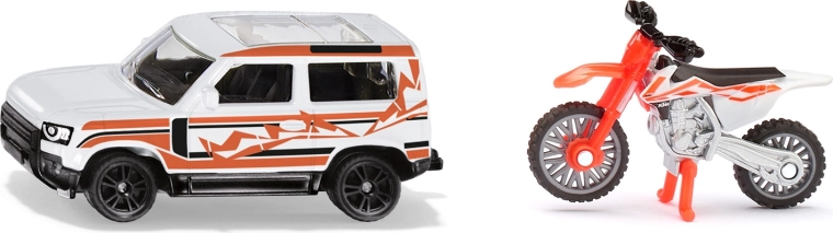 Siku set Land Rover Defender en KTM 450 SX-F crossmotor