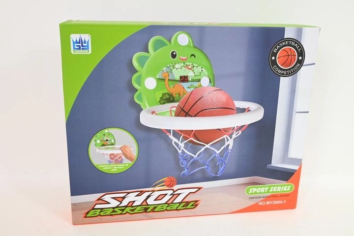 Kinderbasketbalring met dinosaurusbord en bal