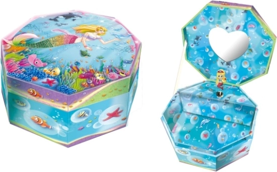 PECOWARE achthoekig muzikaal juwelendoosje met zeemeermin