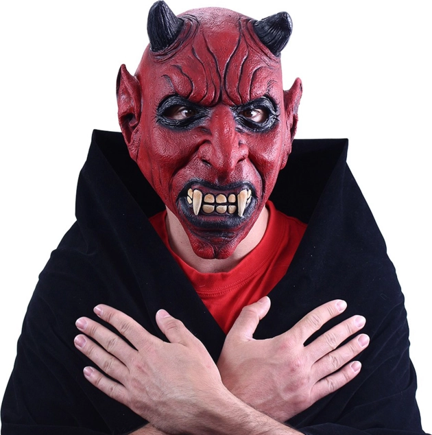 Angstaanjagend latex duivelsmasker