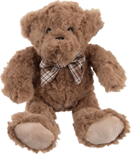Pluchen beer met strik bruin 20 cm