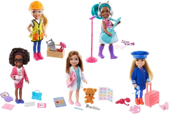 Barbie Chelsea aankleeddolls in verschillende beroepen