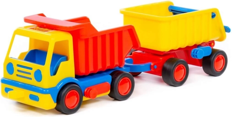 Kinder vrachtwagen Basic – kiepwagen met aanhanger