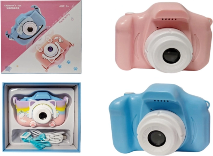 Kindercamera in pastelkleuren