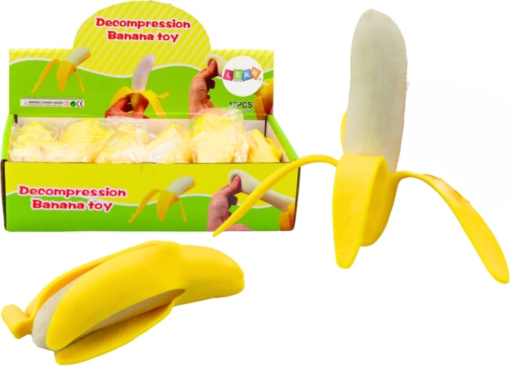 Rubberen rekbare spons voor bananenschil geel