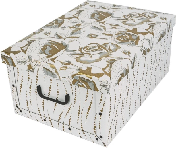 Kartonnen opbergdoos maxi Gouden rozen