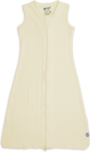 Lodger Hopper katoenen slaapzak zonder mouwen solid butter 86/98